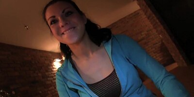 PublicAgent Karolinas hairy pussy fucked in her private gym